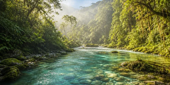 River winding through the Ecuadorian forest